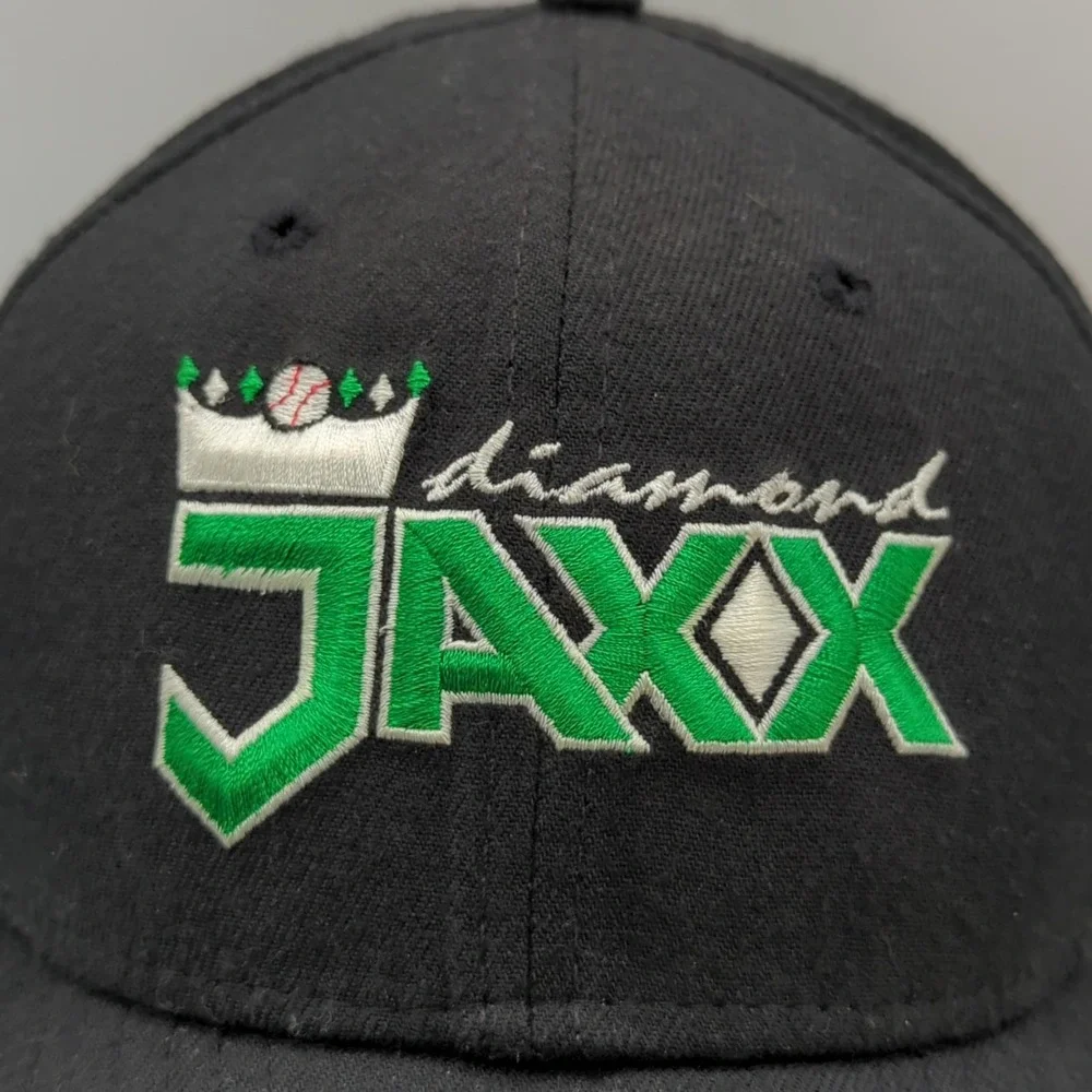 Vintage New Era West Tennessee Diamond Jaxx Hat Snapback Black Cap Made in USA